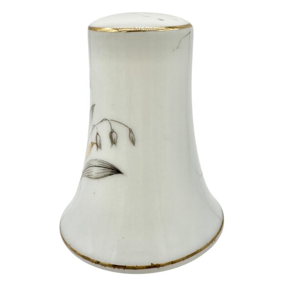 Vintage Kaysons Fine China Pepper Shaker Lily Of The Valley Design Gold Trim - Picture 8 of 9